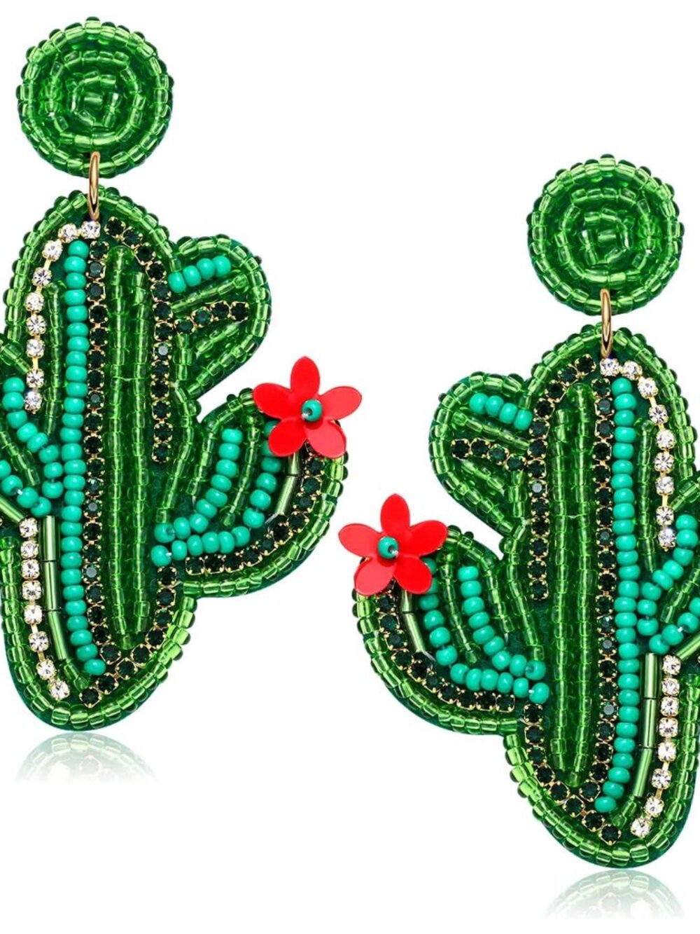 Beaded Dangle Earrings Handmade Bead Avocado Pineapple Watermelon Earrings Bohem